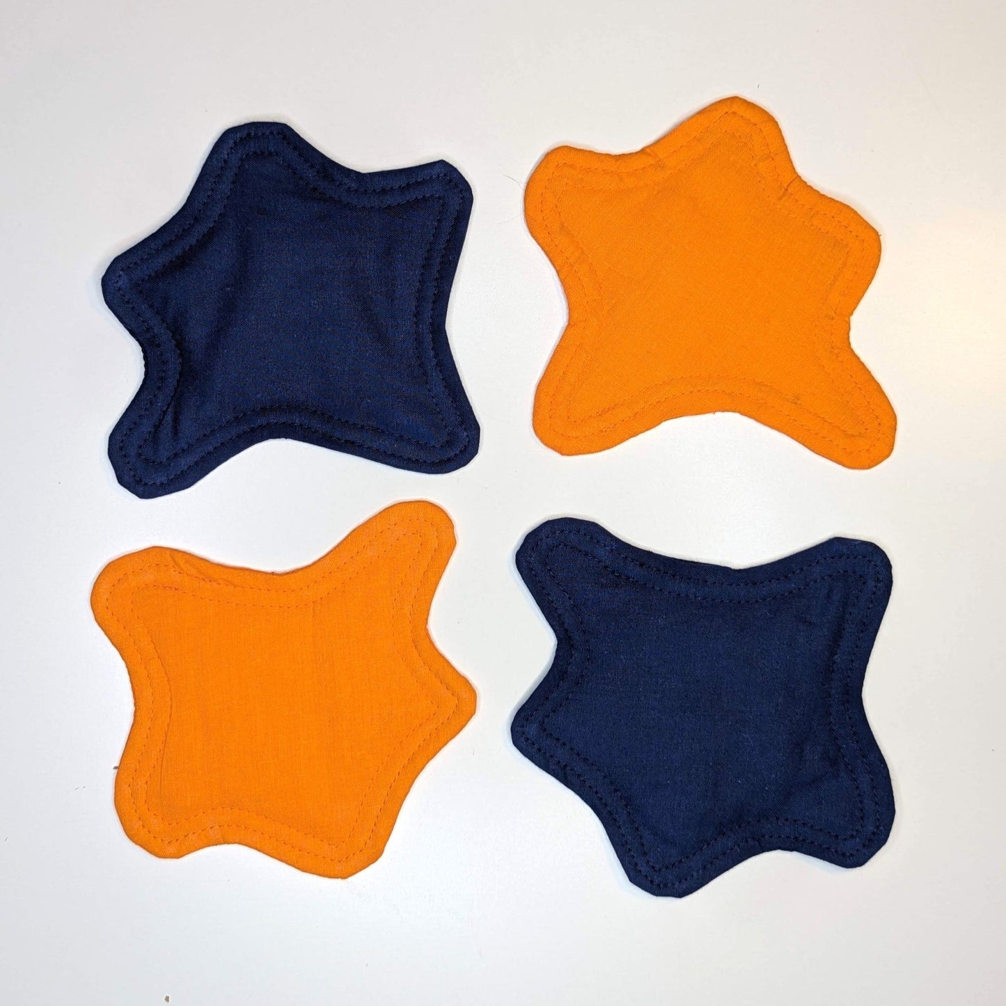 Dessous de verre Bouba en orange et bleu