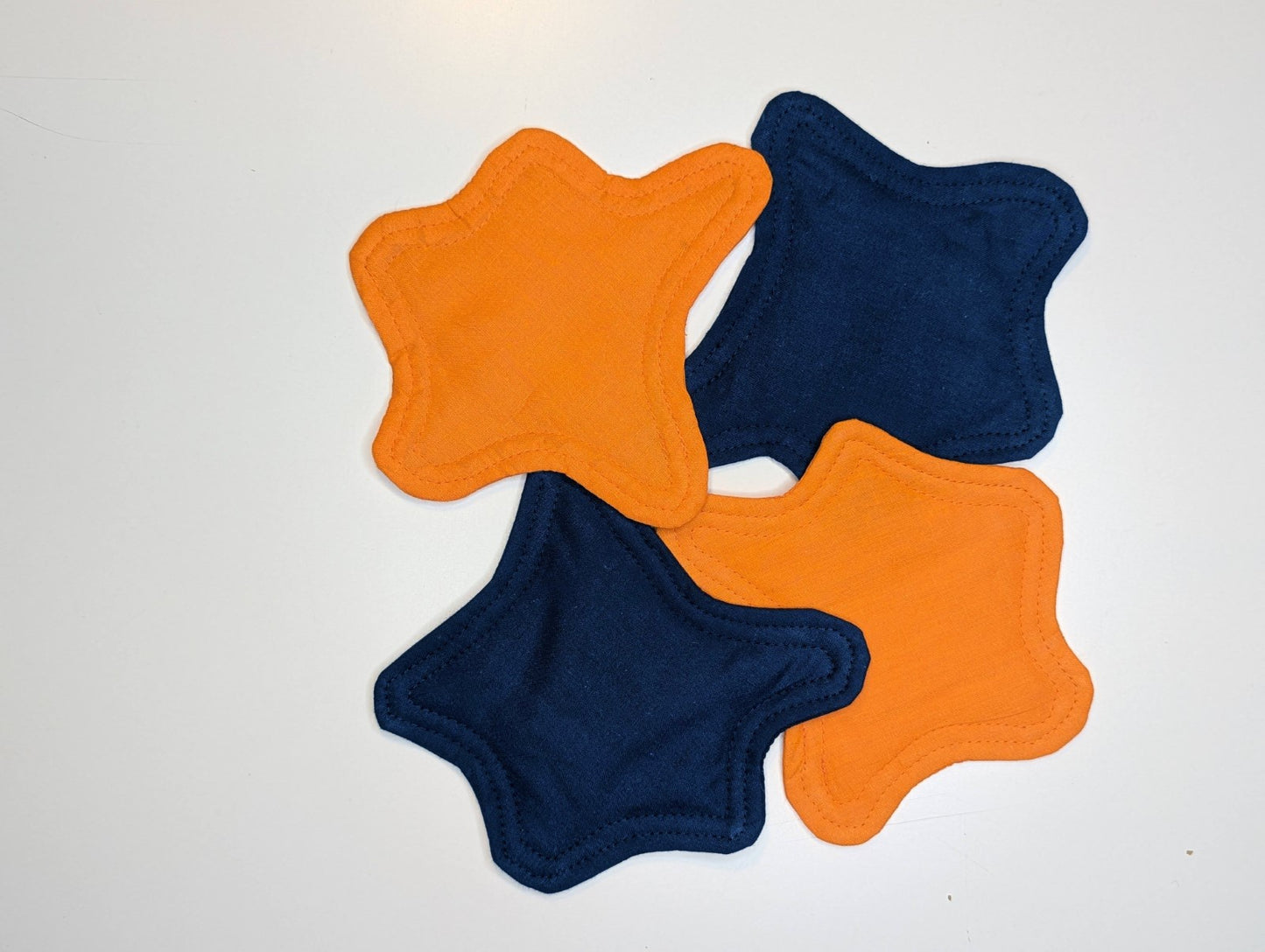 Dessous de verre Bouba en orange et bleu