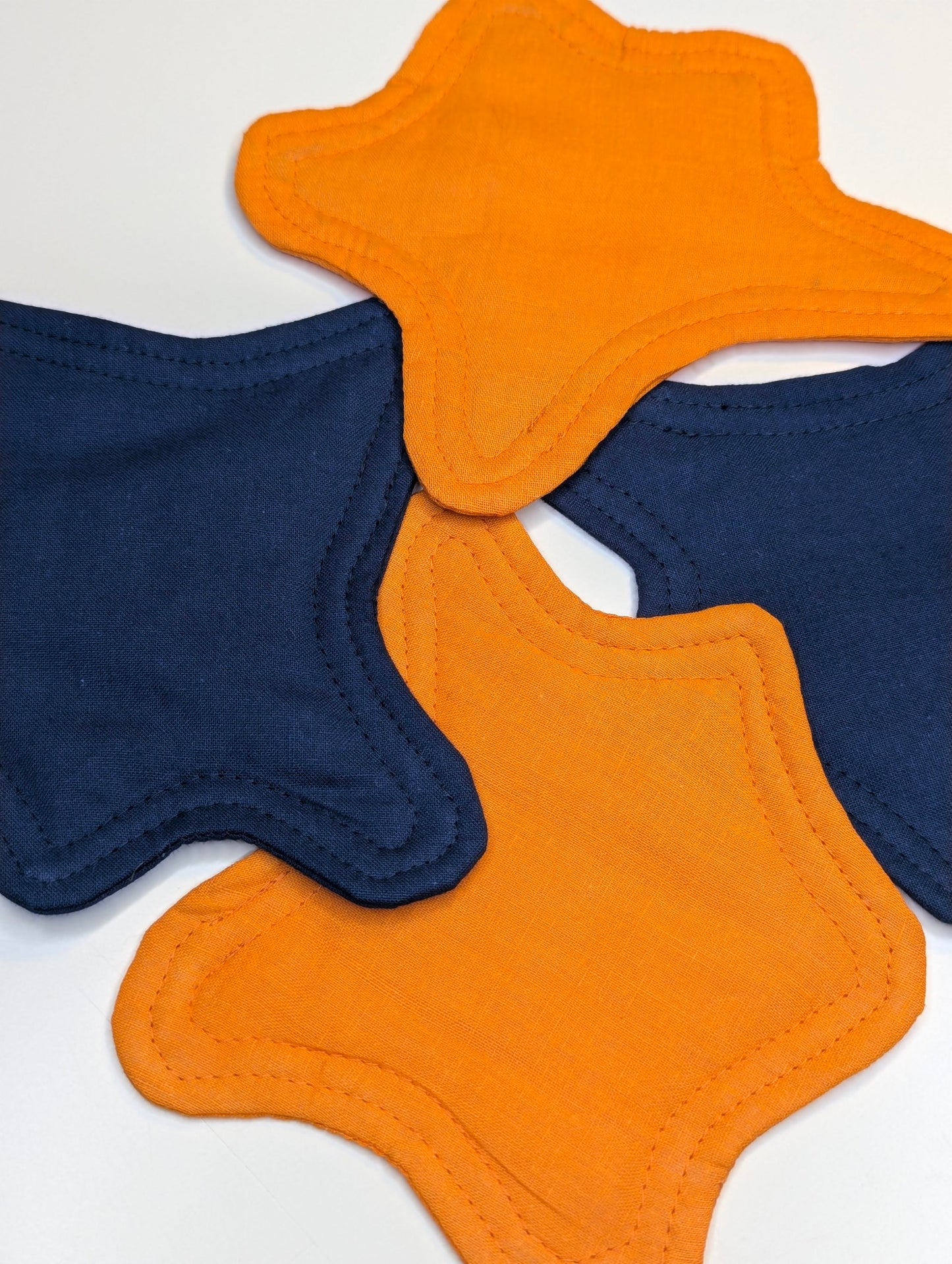 Dessous de verre Bouba en orange et bleu