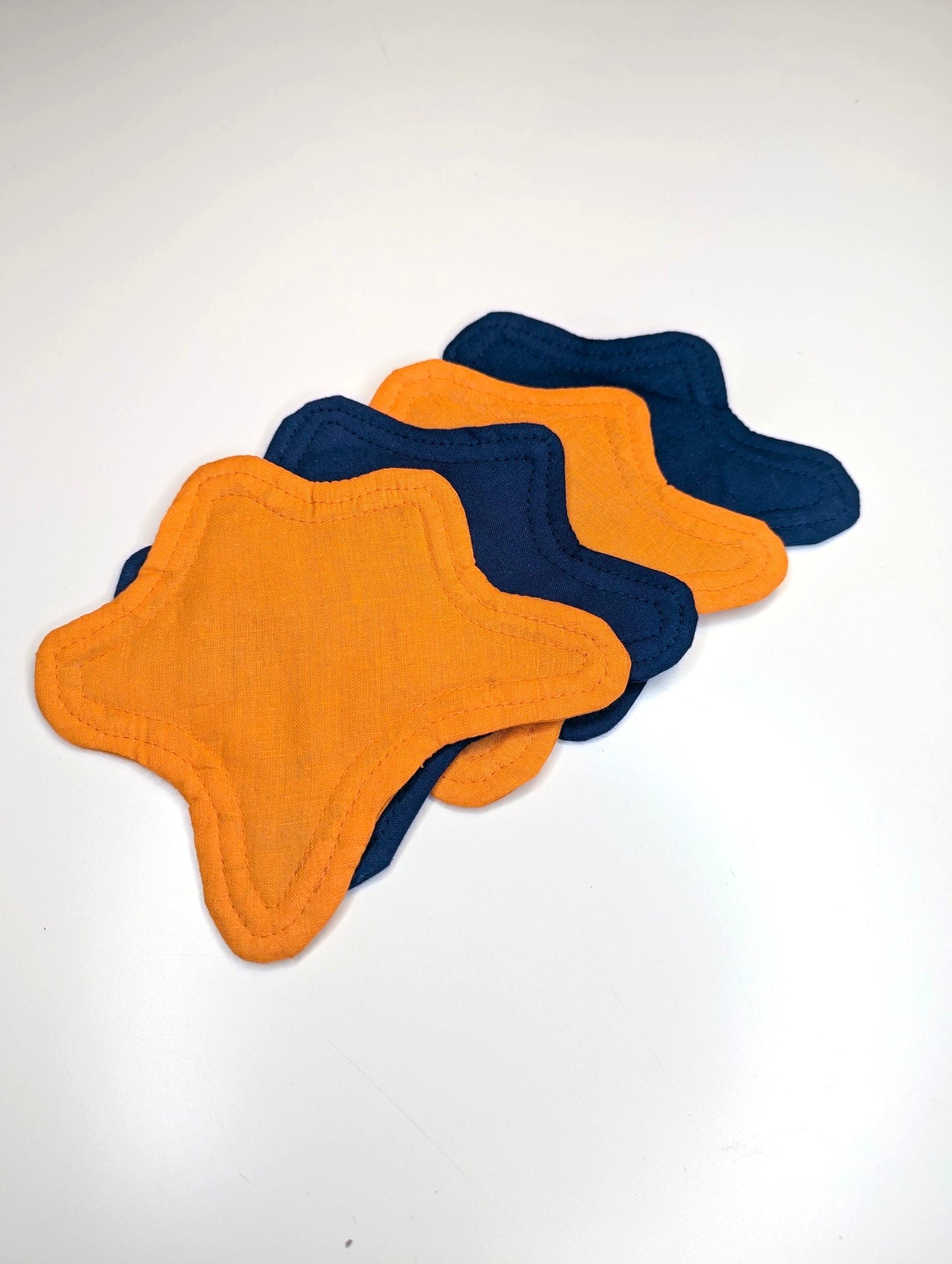 Dessous de verre Bouba en orange et bleu