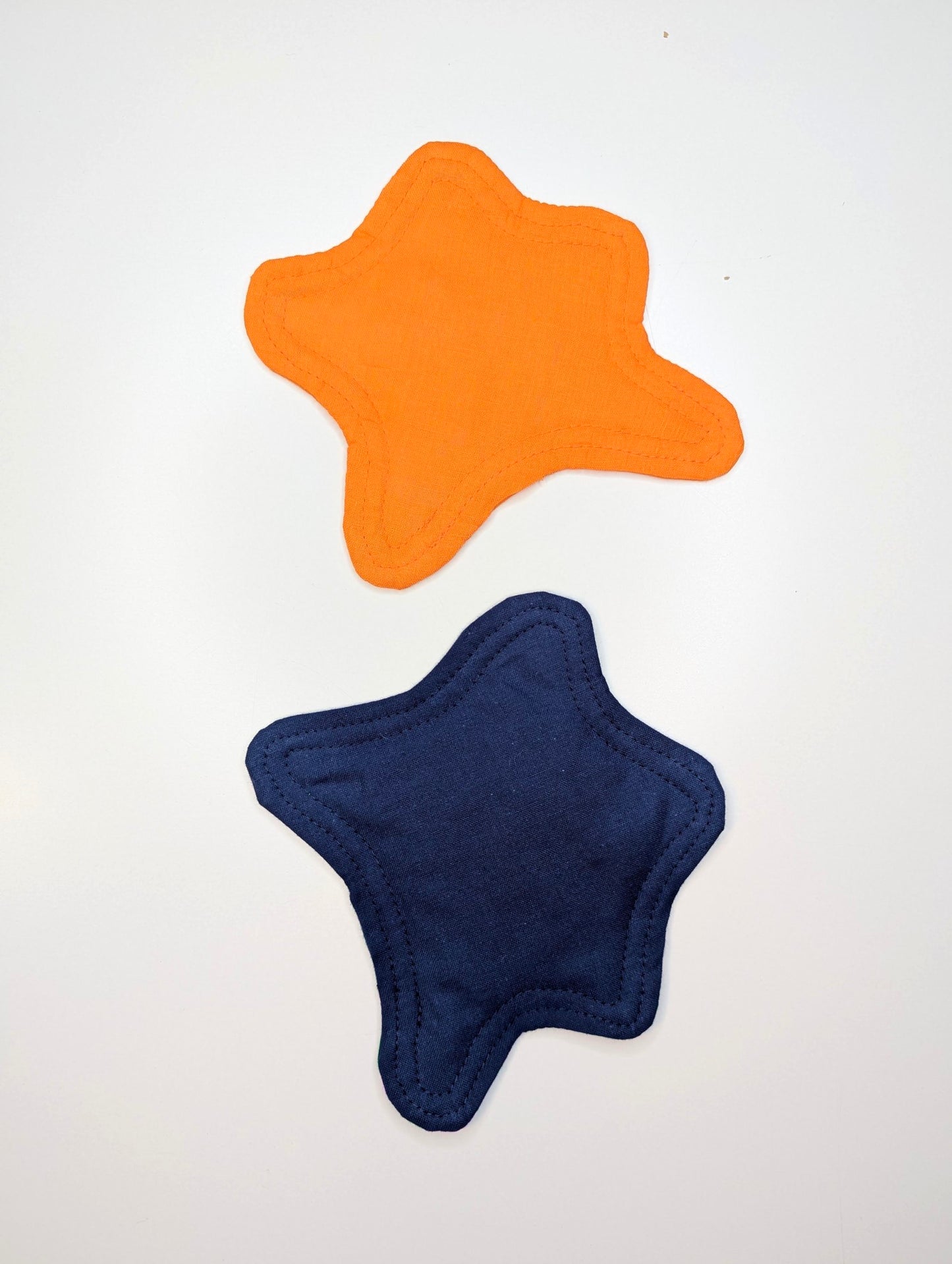Dessous de verre Bouba en orange et bleu
