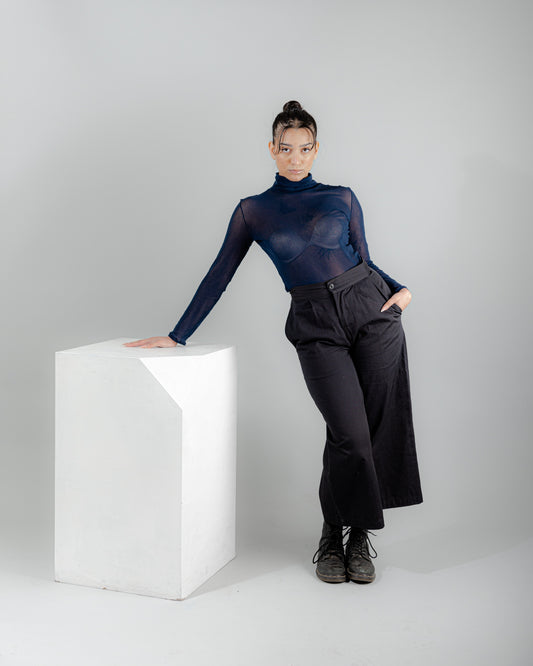 Body Modesta en malla azul