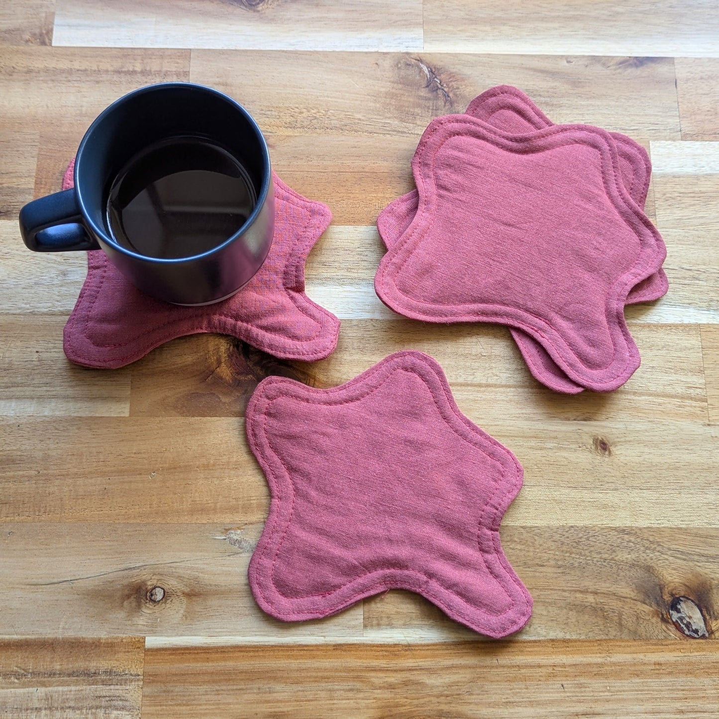 Bouba Coasters in Pink Terracotta