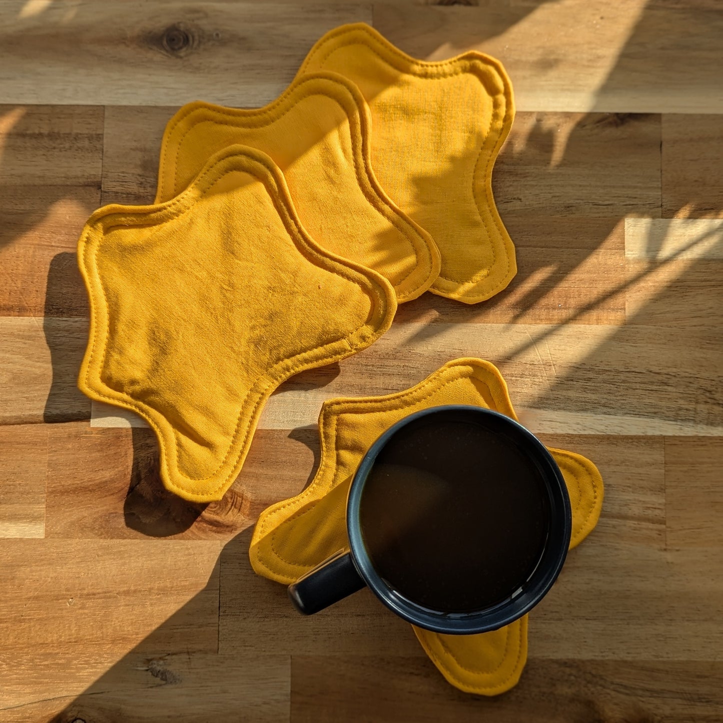 Dessous de verre Bouba en orange et bleu