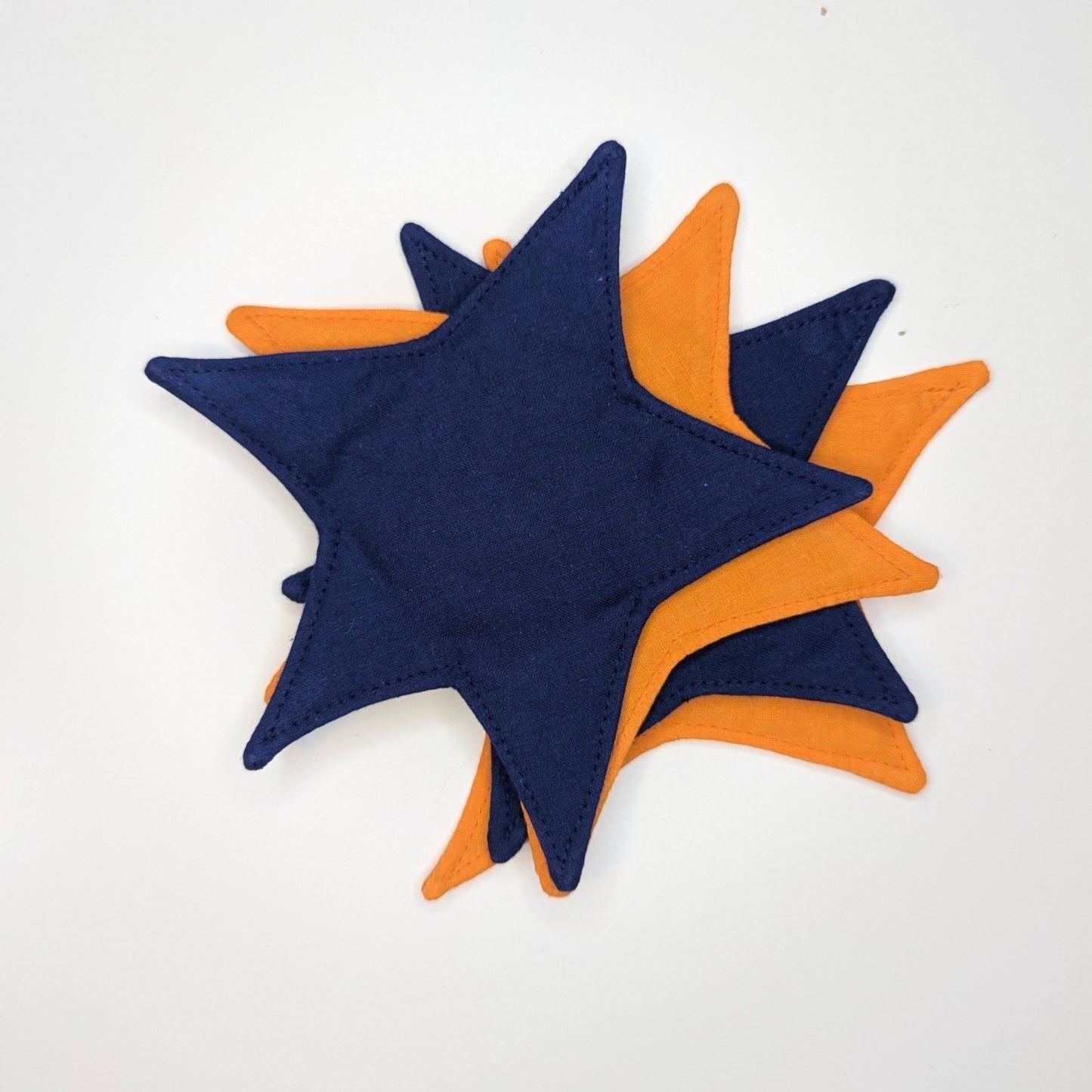 Kiki Coasters in Orange and Blue