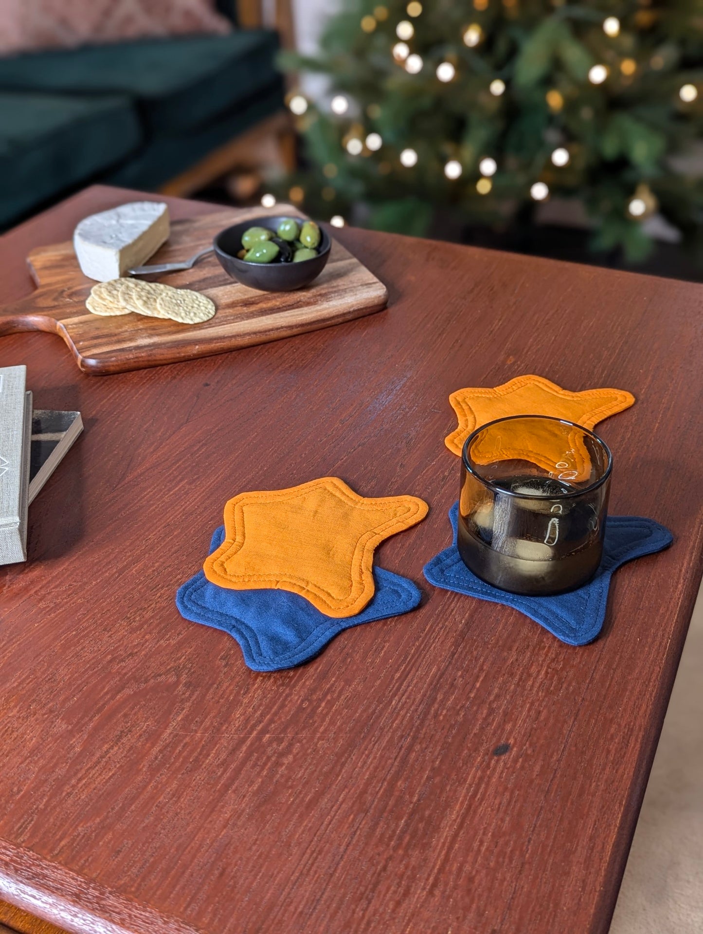 Bouba Coasters in Orange and Blue