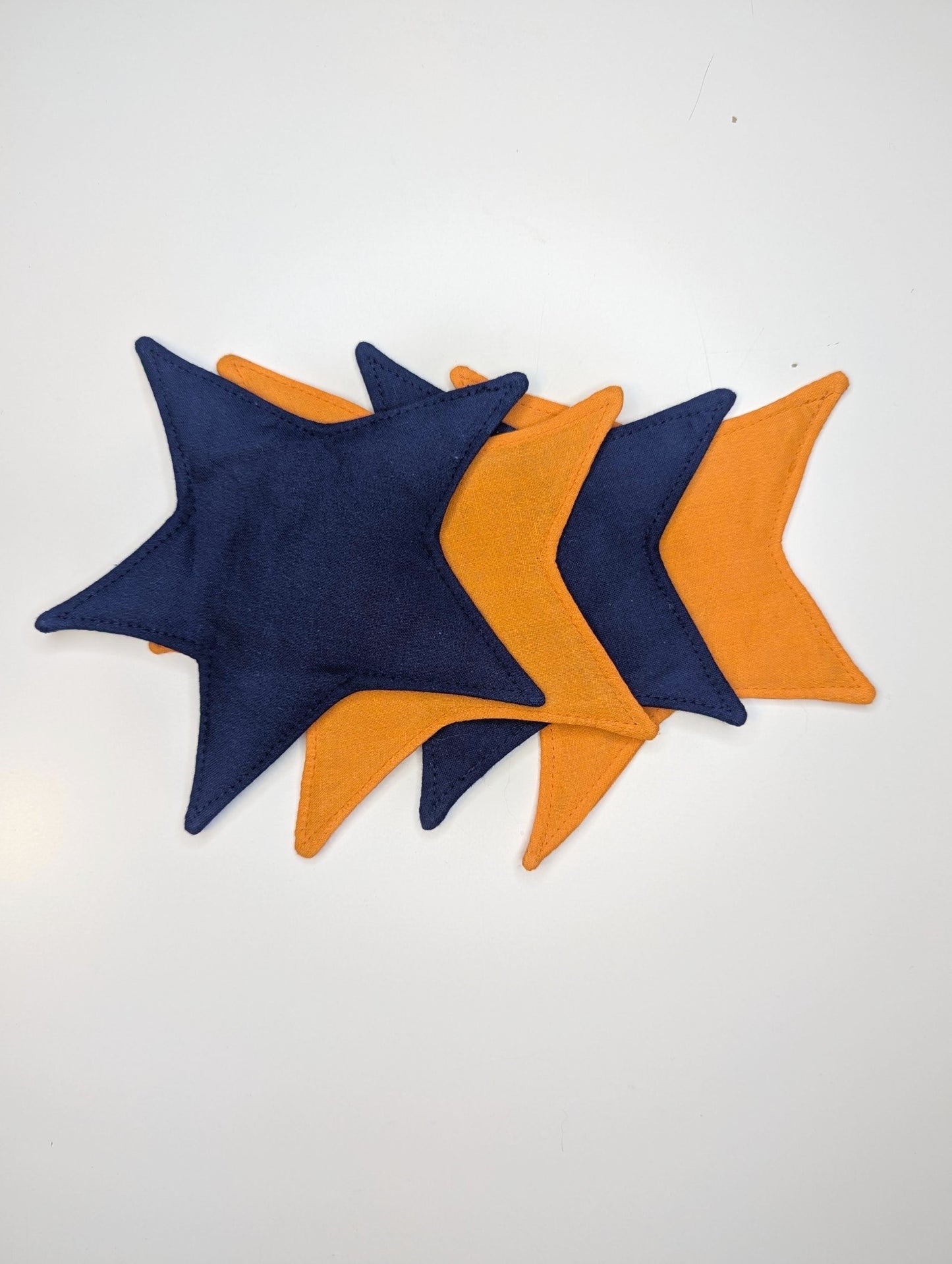 Kiki Coasters in Orange and Blue