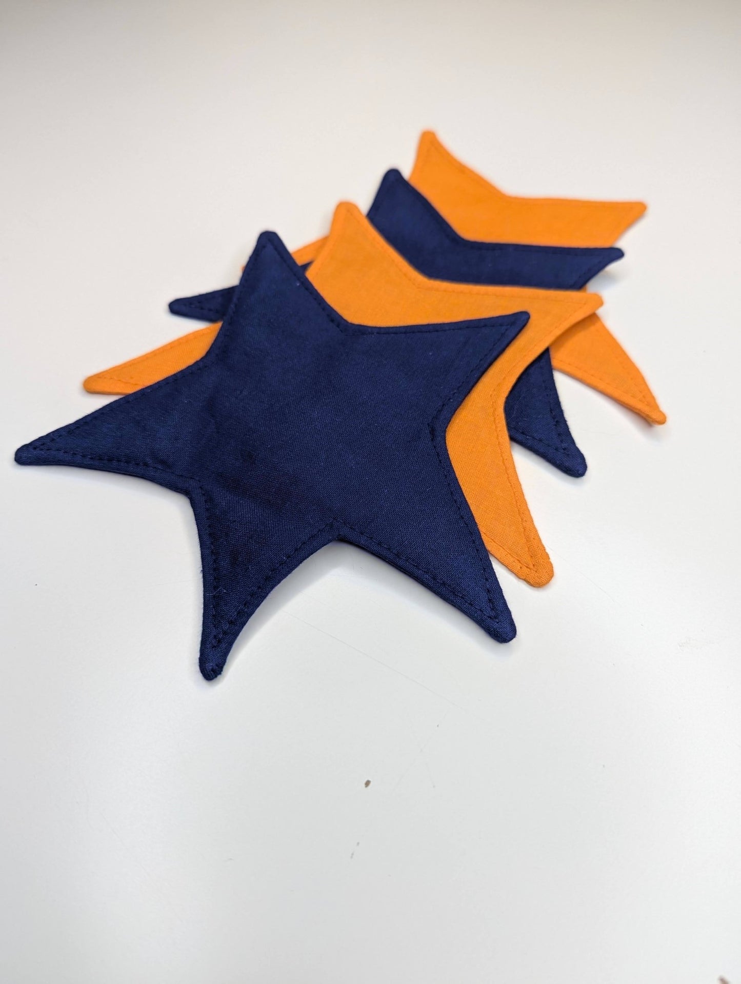 Kiki Coasters in Orange and Blue