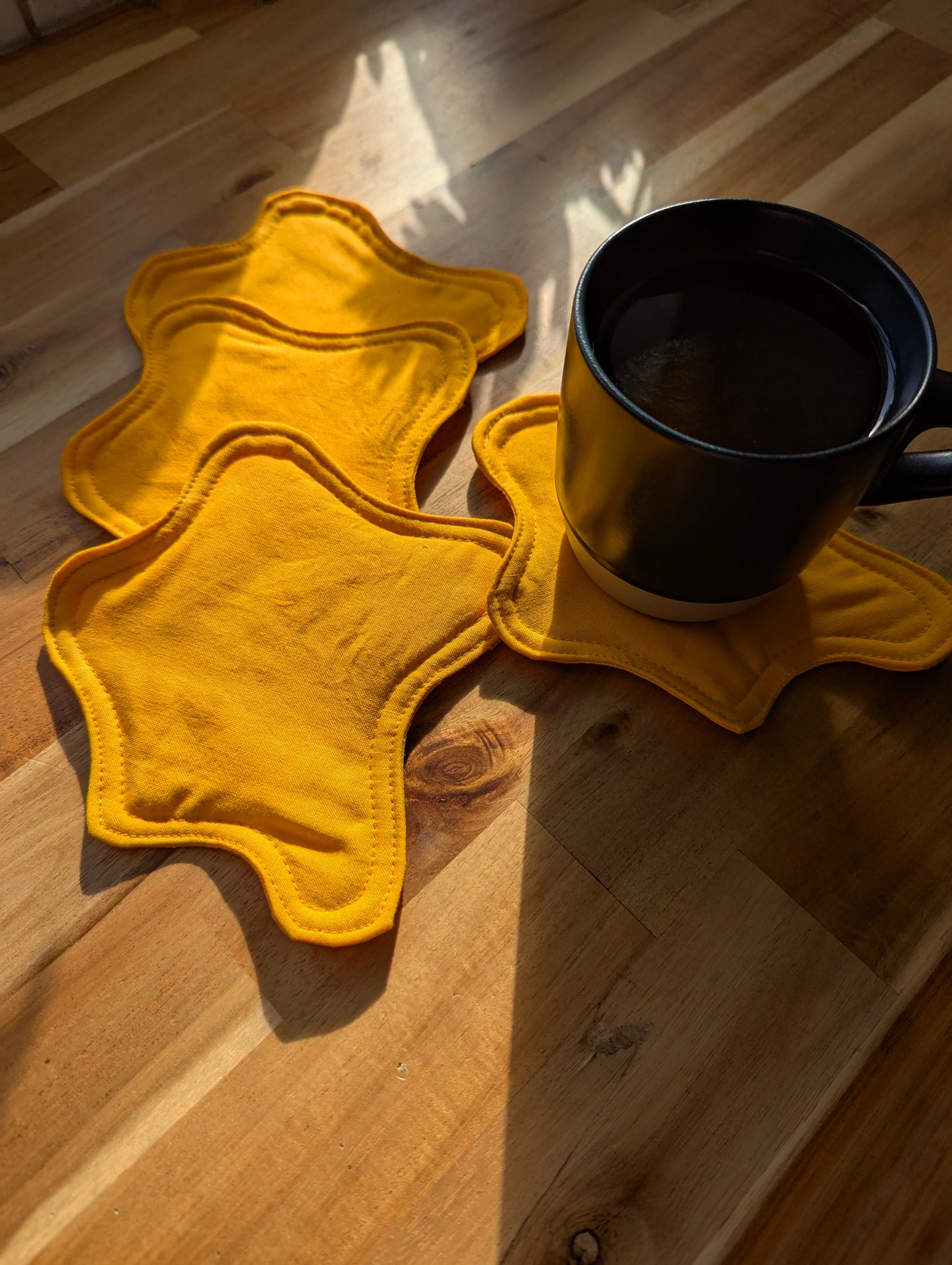 Dessous de verre Bouba en orange et bleu