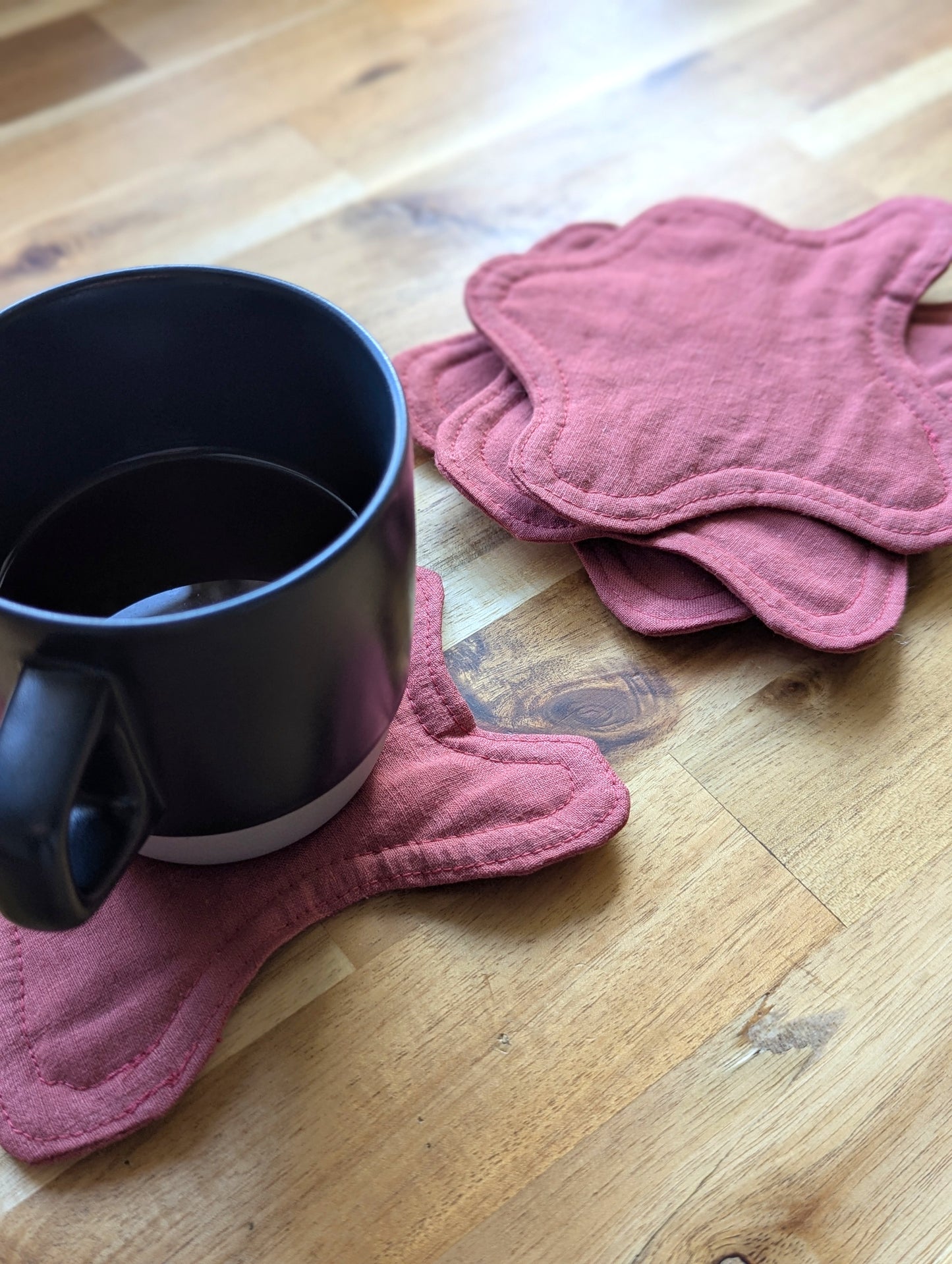 Bouba Coasters in Pink Terracotta