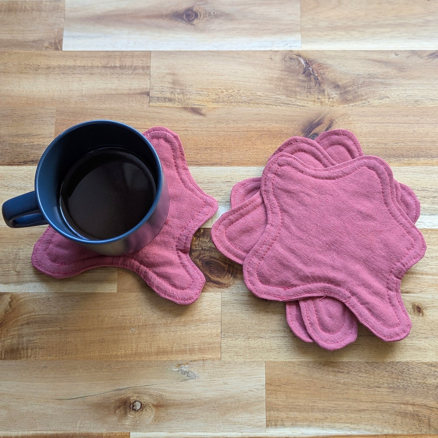 Bouba Coasters in Pink Terracotta