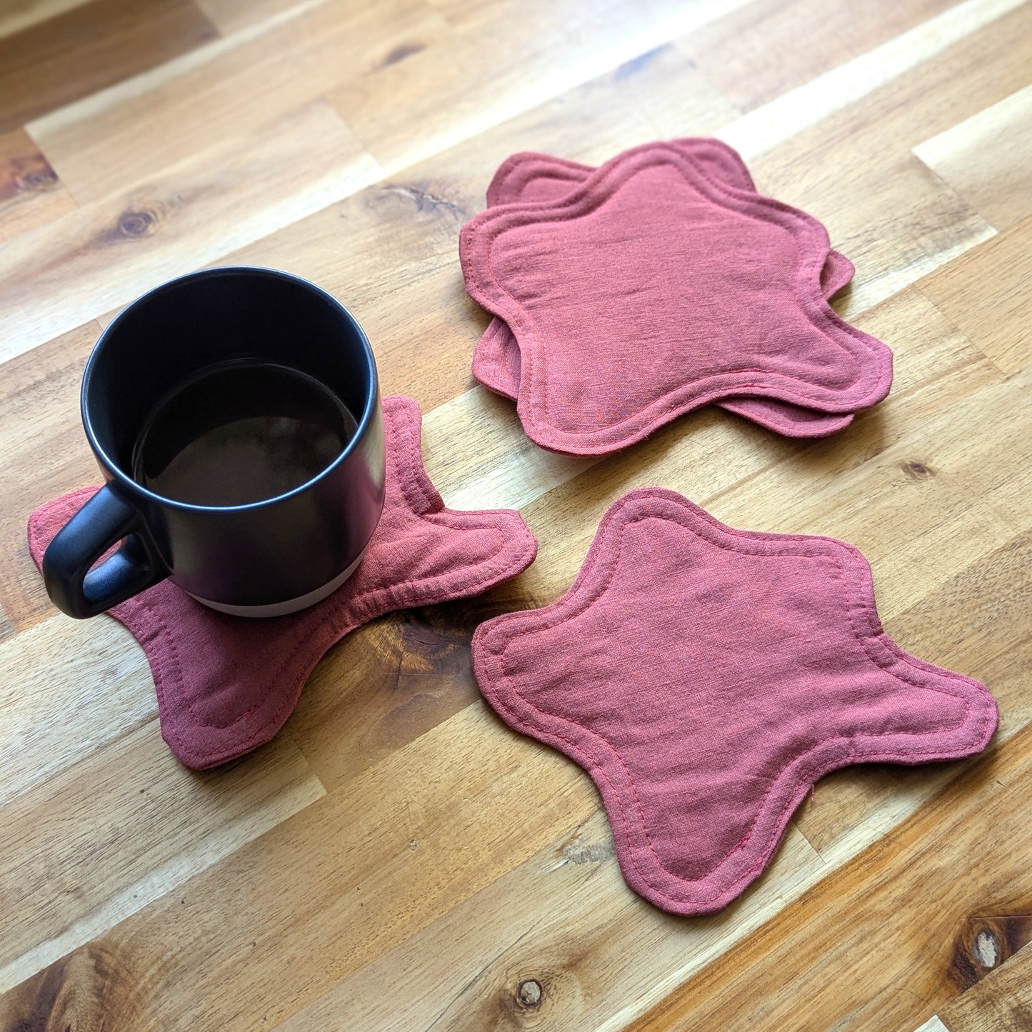 Bouba Coasters in Pink Terracotta