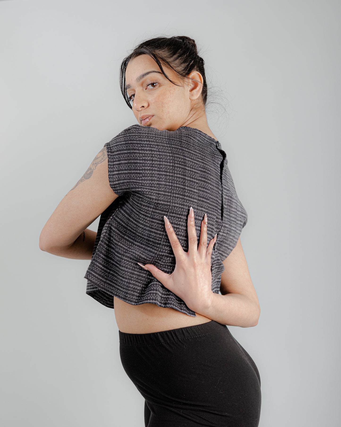 Tallista Top in Mexican Rebozo Cotton